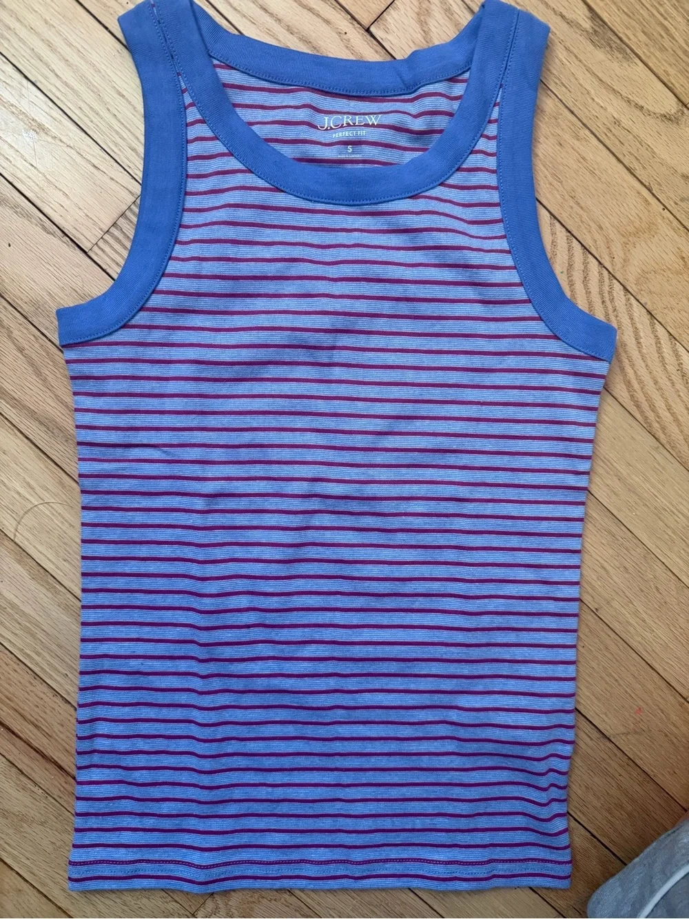 J.Crew Striped Tank Top in Blue and Pink NWT